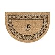 Monogrammed Doormat with Black Border - B (23.5x35.5" Round)
