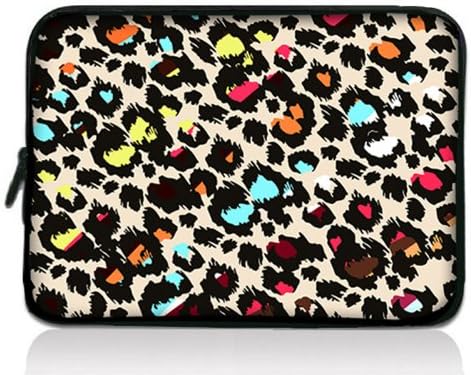 Colorful Leopard Print 15" 15.4" 15.5" Laptop Bag Case Pouch Notebook Soft Cover Sleeve for Macbook Pro Retina Samsung Dell Asus Toshiba