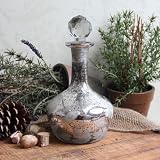 Antique Style Mercury Glass Decanter