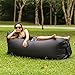 Moran Inflatable Lounger Air Mattresses Quick Open Hangout as Lounge Chair Bean Bag Air Hammock Sofa Couch Air Bag Outdoor Camping Hiking Bed Portable Lazy Sofa (Black)