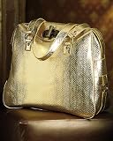 Snake-embossed tote