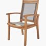 Eucalyptus Sling Stackable Arm Chair Pair (2 Chairs)