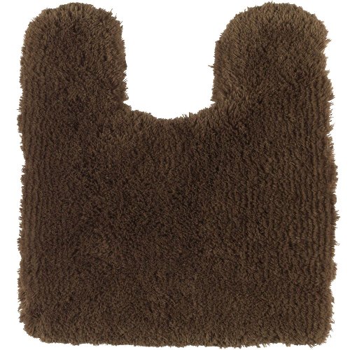 Shaw Living Sassy Shag Nylon Contour Bath Rug, Coffee