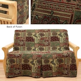 Arabian Skirted Futon Slipcover Full Size 5 pc pillow set 617 by SlipcoverShop