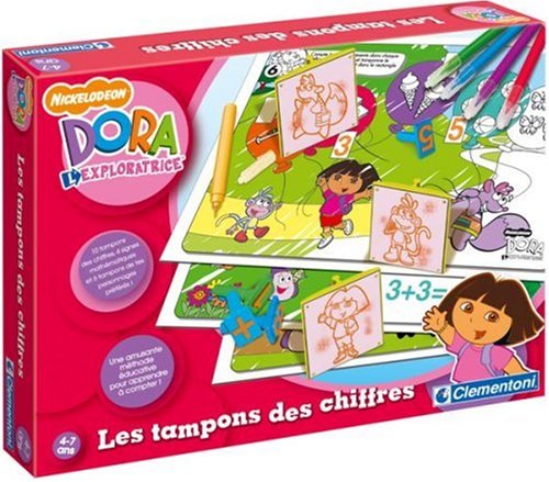 Clementoni - Jouet Premier Age - Chiffres et Tampons Dora