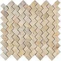 Arizona Tile ST-302 Sterling Stone Mosaic, 12-by-12-Inch Mesh Mounted, Troy Herringbone Pattern  -  4-Pack
