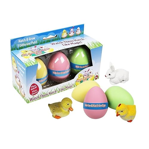 Easter Eggs - Hide Em and Hatch Em Eggs - Watch Them Hatch Like Magic Three Different Pets! (Series 1)