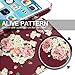 iPhone 5 case for girl, Akna Retro Floral Series Vintage Flower Pattern Rubber Coating Back Case for iPhone 5 5S (Scotch Red)(U.S)