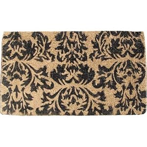 Buy Black and Natural Decorative Heavy Duty Coir Doormat, Design 3 now!