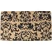Black and Natural Decorative Heavy Duty Coir Doormat, Design 3