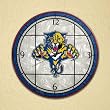 Carolina Panthers 12in Art Glass Clock NFL Football Fan Shop Sports Team Merchandise