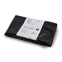 Janibell Polyethylene Biodegradable 2 Gallon Waste Can Liner, Flat Seal, for PRIVÉ Napkin Disposal System, Black, 0.39 Mil, 9.84" x 8.66" x 3.94" (10 Cases of 200)