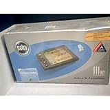 2000 Palm, Inc. Palm IIIxe Handheld Blister Box Package (Sealed In Original Package Version) Comes with Palm IIIxe Handheld, CD-ROM, Palm Hot Sync Cradle, Getting Started & Handbook Documentation, 9-to-25-Pin Adapter, Protective Flip Cover