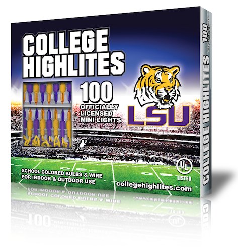 LSU Mini Lights 100 Bulbs