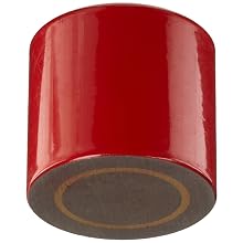 Cast Alnico 5 Assembly With Keeper, 1-1/6" Diameter, 1" Thick, 1/4"-20 Threaded Mounting Hole (Pack of 1)