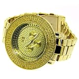Ice New Mens 24k gold plated Iced out bling wrist watch