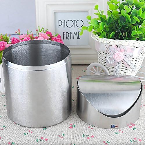 UName Stainless Satin Finished Swing Top Trash Bin 1.3 L UN101