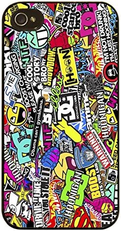 Hoonigan Cool Smiley DC Logo Graffiti Sticker Bomb Rubber Custom Durable Fashionable Perfect Design High Quality TPU Silicone Case Cover Skin For Apple iPhone 5 5S , WilsonShop Rubber iPhone 5/5S Case