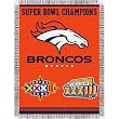 Denver Broncos NFL Super Bowl Commemorative Woven Tapestry Throw (48"x60")