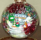 CLUB PENGUIN ~ Glass Kids Christmas Ornament