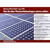 Was Sie �ber Photovoltaikanlagen wissen sollten: Aktueller Stand EEG 2010/11, die Technik von der Solarzelle bis zur Photovoltaikanlage, ... ... Vertriebs- und Medienstrukturen