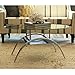 Walker Edison Glass Oval Coffee Table