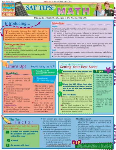 Sat Tips: Math (Quickstudy: Academic)