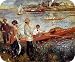 Artist Pierre Auguste Renoir MOUSE PAD Oarsmen at Chatou
