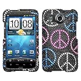 HTC Inspire 4G Rhinestones Protector Cover Case - Color Peace