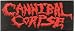 Cannibal Corpse - Red Logo on Black Rectangle - Embroidered Iron On or Sew On Patch