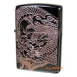 Zippo 龍 ブラックニッケル 銅サシ リュウ ジャパンデザイン ジッポーライター 【MKN】 近鉄
