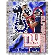 New York Giants Manning vs. Manning" NFL Woven Tapestry Throw Blanket (48"x60")"