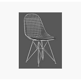 Zuo 188031 Mesh Dining Chairs in Black with Leather Cushion - Set of 2 by zuo