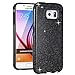 MEKO Galaxy S6 Case,Glitter Bling Built in Sparkles Soft Gel Flexible Rubber Case [Scratch Resistant] for Samsung Galaxy S6 - (Black)