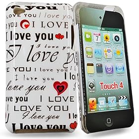 Accessory Master- Coque hybrid - pour Apple ipod touch 4 / conception de 'I Love You '