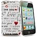 24/7 kaufhaus - Hartcoverh�lle f�r ipod touch 4 / Design 'I love you '
