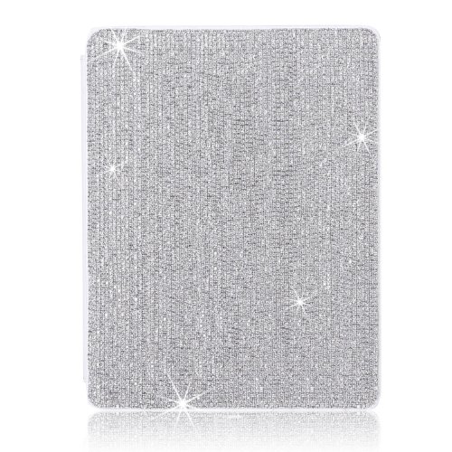 NOVA CASE Â® Glamour Series 3D Bling Crystal iPad Case Cover for iPad Air 5th Generation - (Package includes: soft pouch, screen protector) (Silver Clear)