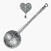 Solid Pewter Coffee Scoop, Hearts on the Vine Design with Matching Hook, Tin Woodsman