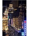 Photographic Print of Elevated view along Nanjing Donglu Road 
illuminated with neon signs at night,... from Robert Harding