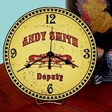 Personalized World Famous Deputy wall or table clock Chief Sheriff