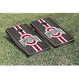 Ohio State OSU Buckeyes Cornhole Game Set Onyx Stained Stripe Version