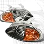 93 94 95 96 97 Honda Del Sol Euro Headlights with Amber Corner Lights - Black (Pair)