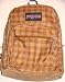 Jansport Right Pack Suede Bottom Backpack Tan Plaid 1900 Cubic Inches