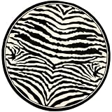 Safavieh Lyndhurst Collection LNH226A Black and White Round Area Rug, 5-Feet 3-Inch