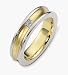 14 Karat Two-Tone Gold Designer Princess Cut Diamond Wedding Band