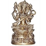 Collectible Figurines Saraswati Religious Brass Statue