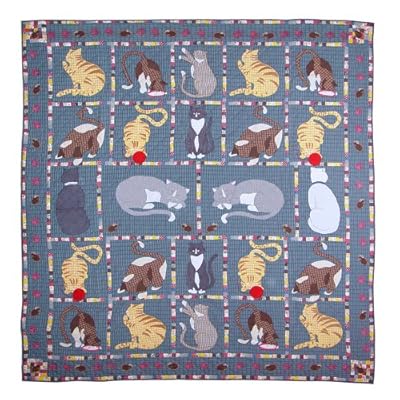 Patch Magic King Kitty Cats Quilt, 105-Inch by 95-Inch