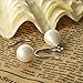 Lureme Women 10mm Teardrop Cream Faux Simulated Pearl Silver Tone French Hook Drop Earrings 02001446