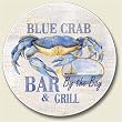 Blue Crab Bar & Grill Auto Coaster, Single Coaster for Your Car