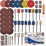 SPTA ロータリーツールアクセサリーセット付きボックス サンディング/グラインディングセット 為に 1/8"（3mm）シャンク Dremel (ドレメル）Proxxon ロータリーツール--サンディ